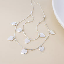 Load image into Gallery viewer, Moonbeam Heart Necklace - Silver Plate
