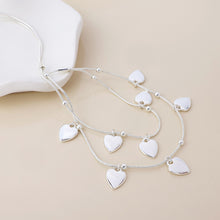 Load image into Gallery viewer, Moonbeam Heart Necklace - Silver Plate
