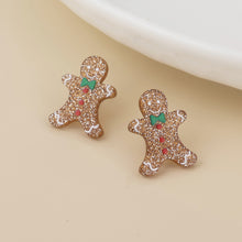 Load image into Gallery viewer, Ginger Bread Christmas Stud Earrings
