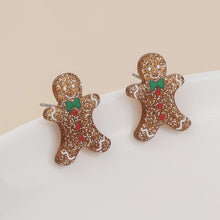 Load image into Gallery viewer, Ginger Bread Christmas Stud Earrings
