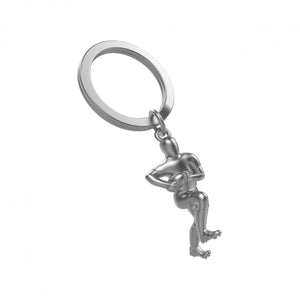 Chrome Rugby Player Keyring