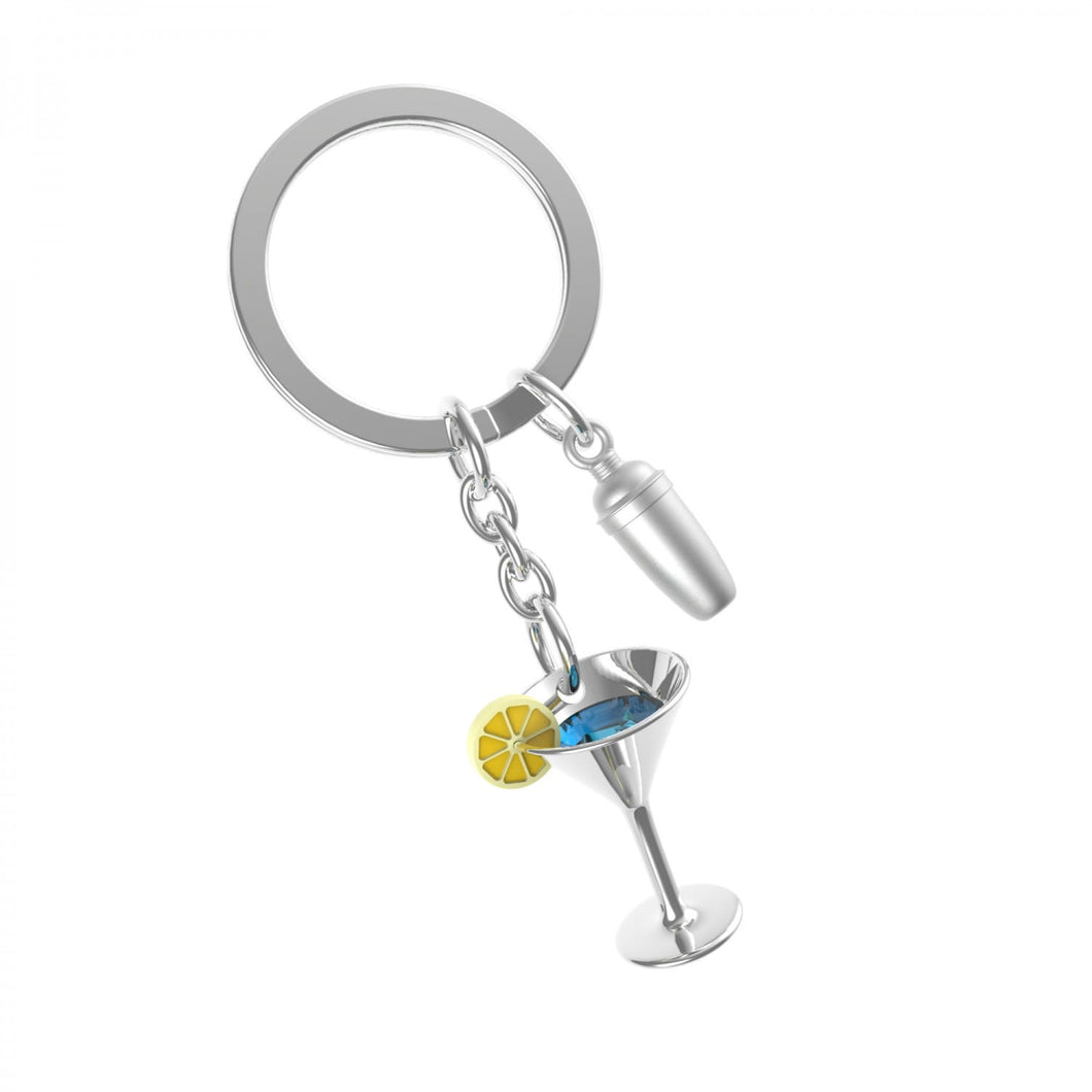 Cocktail Glass Keyring