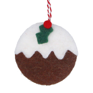 Felt Christmas Pudding Disc Dec