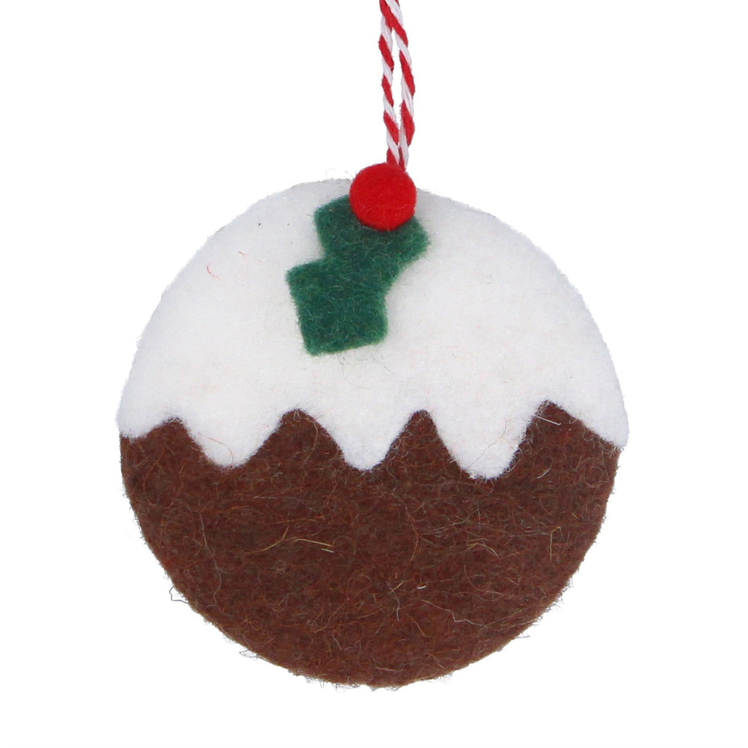 Felt Christmas Pudding Disc Dec