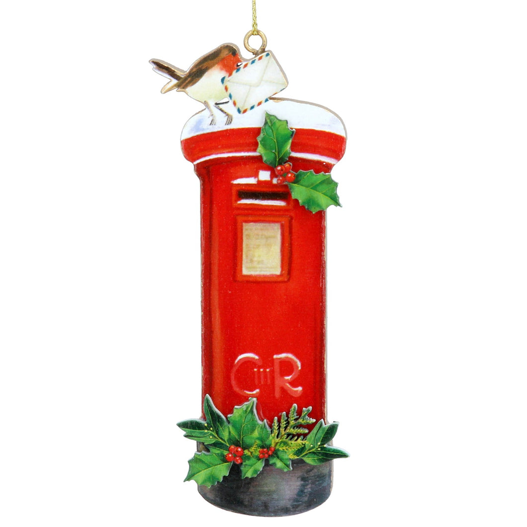London Post Box with Robin Wood Dec