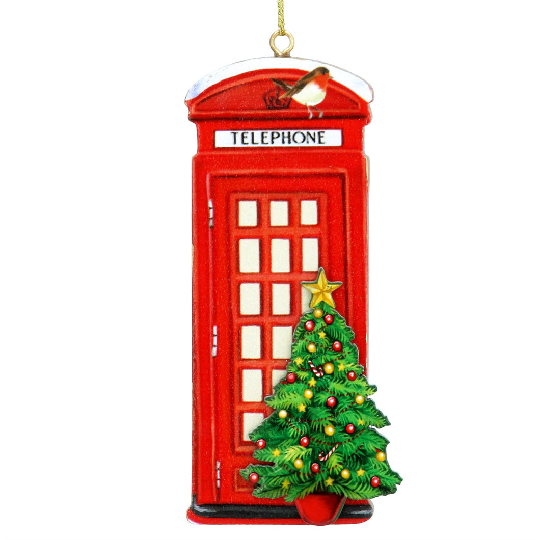 London Telephone Box with Wood Dec