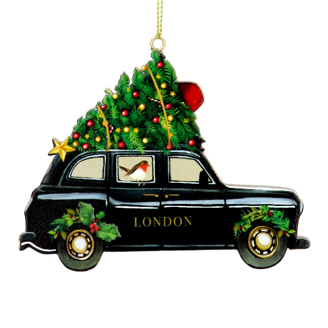 London Taxi with Tree Wood Dec