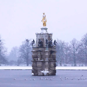 Diana Fountain In Snow Greeting Card