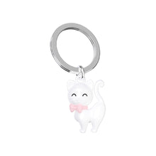 Load image into Gallery viewer, White Cat Keyring
