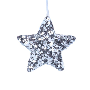 Silver Sequin Star Dec