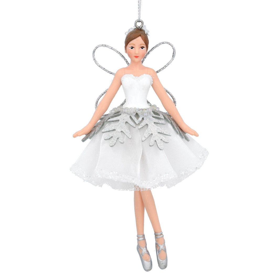 White/Silver Standing Fairy Dec