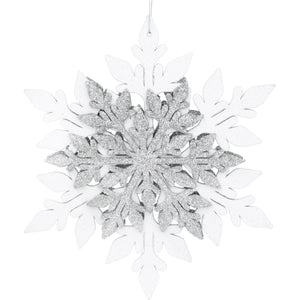 Layered Wood Snowflake Dec Large