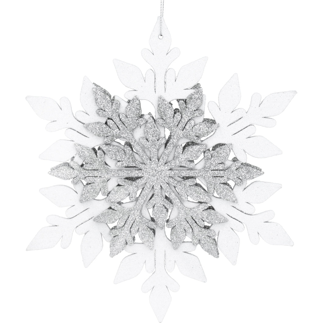Layered Wood Snowflake Dec Large