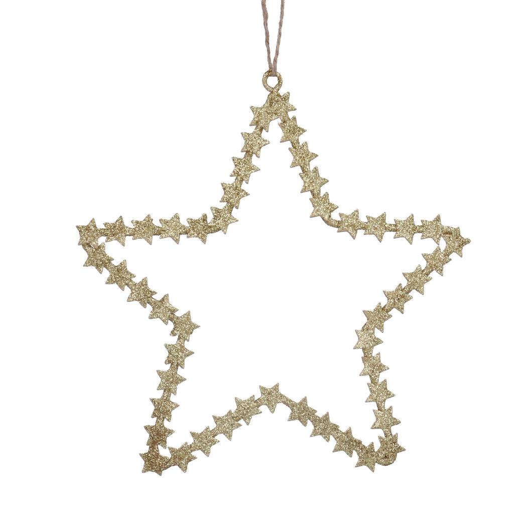 Gold Metal Star Dec Large