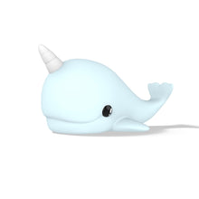 Load image into Gallery viewer, Blue Narwhal - Colour Changing LED Night Light Medium
