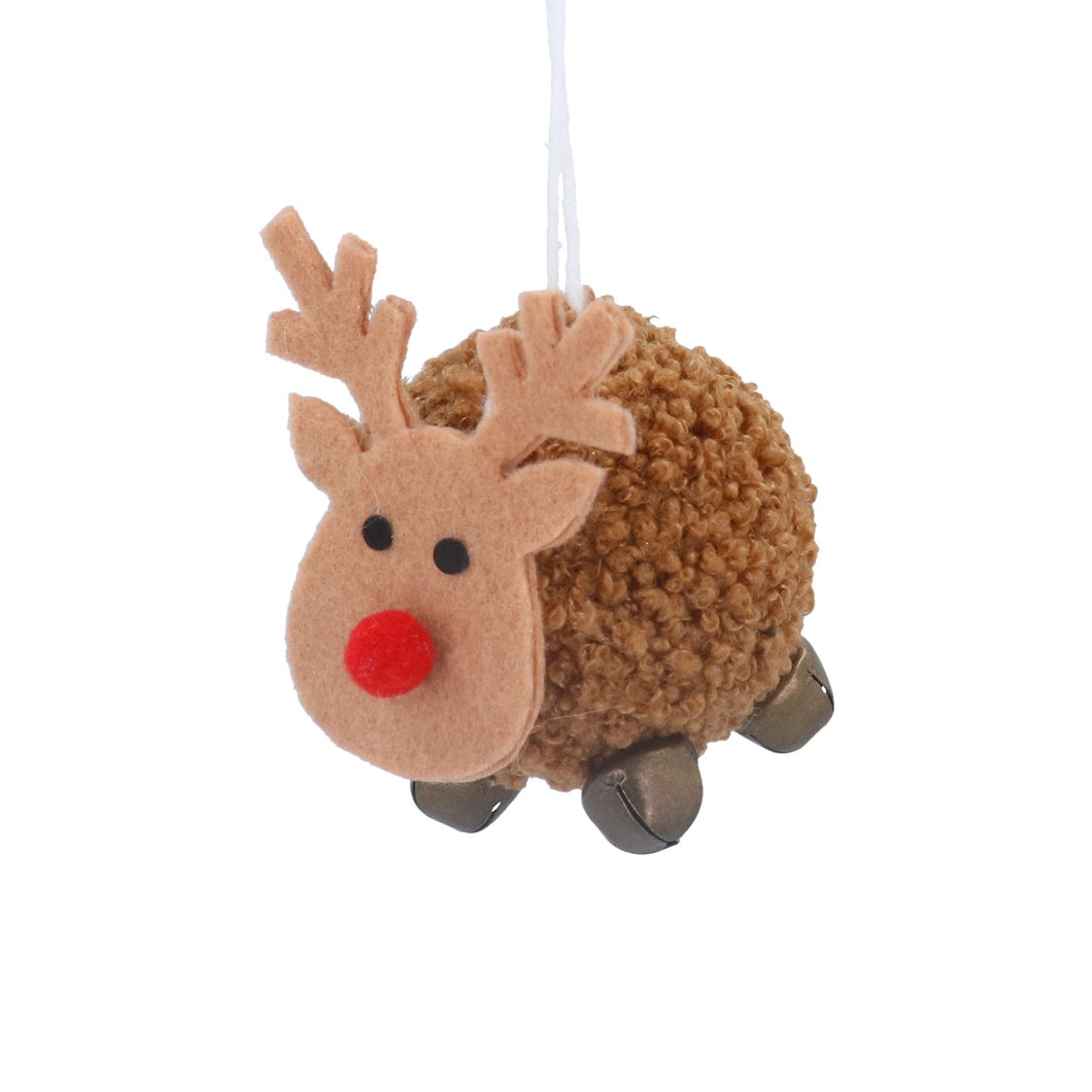 Felt/Wool Pom Pom Reindeer Dec