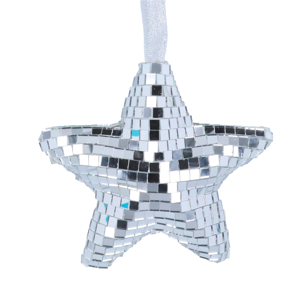 Silver Mirror Star Dec