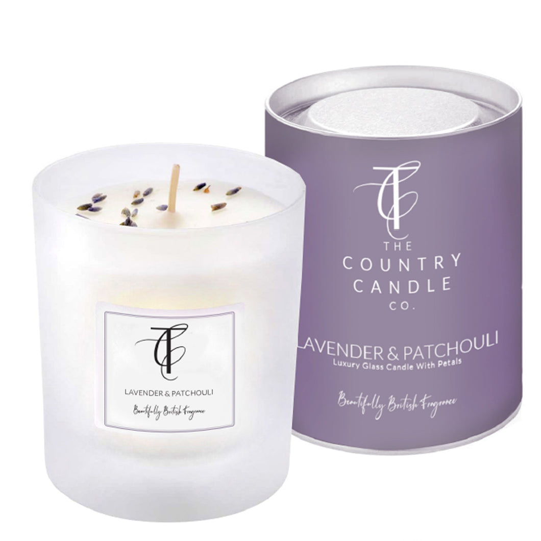 Lavender & Patchouli Glass Candle