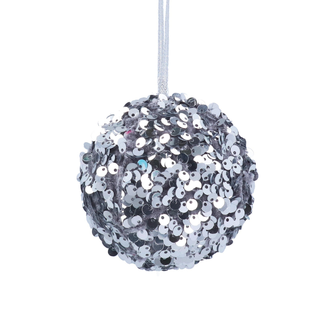 Silver Sequin Bauble