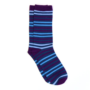Blue/Purple Stripe Men's Socks