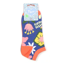 Load image into Gallery viewer, Coral and Blue Mix Floral Socks
