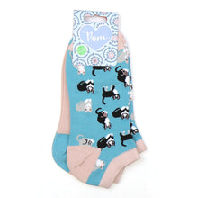 Load image into Gallery viewer, Pink and Blue Mix Cat Socks
