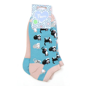 Pink and Blue Mix Cat Socks