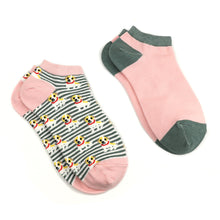 Load image into Gallery viewer, Pink and Grey Dogs and Stripes Socks
