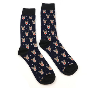 Novelty Rudolph Themed Men's Socks