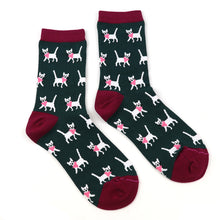 Load image into Gallery viewer, Wine/Green Cats Organic Cotton/Recycled Poly
