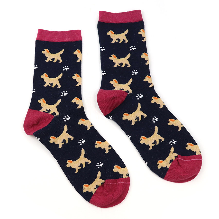 Wine/Navy Spaniels Organic Cotton/Recycled Poly