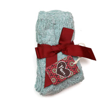 Load image into Gallery viewer, Seafoam Green Chunky Cable Knit Cosy Socks
