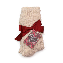 Load image into Gallery viewer, Light Beige Chunky Cable Knit Cosy Socks
