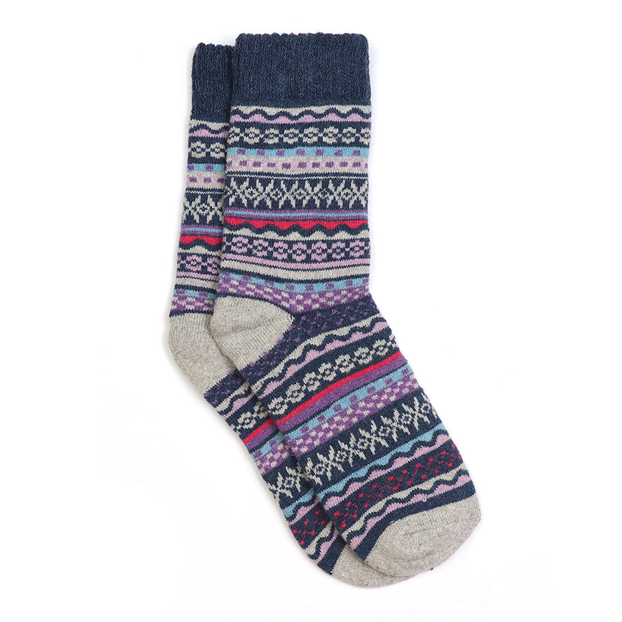 Denim Blue/Lilac Mix Nordic Style Cosy Sock