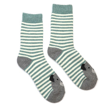 Load image into Gallery viewer, Green Stripe Dog Socks Duo
