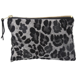 Silver Leopard Purse