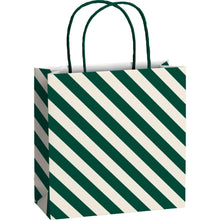 Load image into Gallery viewer, Green Stripe Marioka Gift Bag Small
