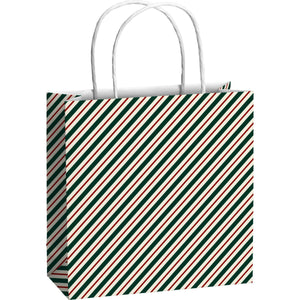 Green/Red Stripes Berna Gift Bag Small