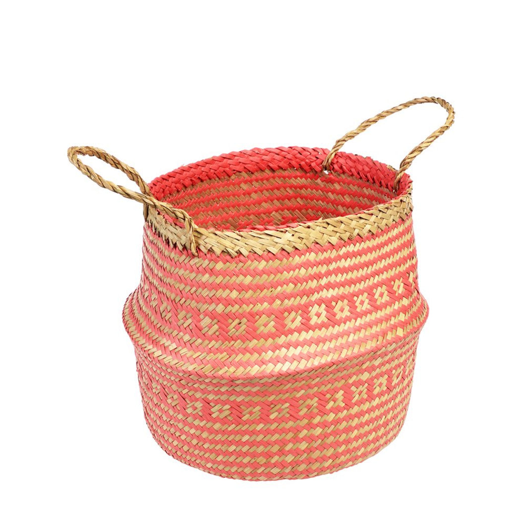 Small Coral Seagrass Basket