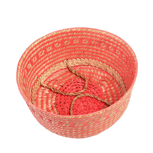 Small Coral Seagrass Basket