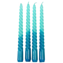 Load image into Gallery viewer, Dip Dye Spiral Candles Blue

