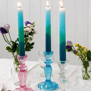 Dip Dye Candles Blue