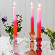 Load image into Gallery viewer, Dip Dye Candles Pink and Orange
