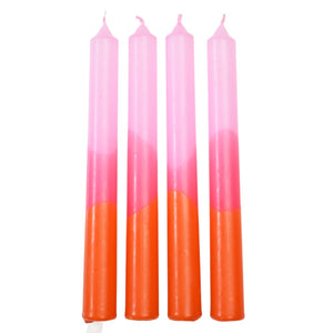 Dip Dye Candles Pink and Orange