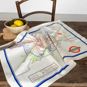 TLF Heritage Tube Map - Tea Towel