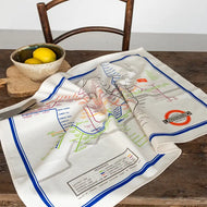 TLF Heritage Tube Map - Tea Towel