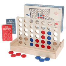 Load image into Gallery viewer, Wooden Four In A Row Game Set
