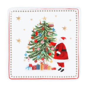 Nostalgia Santa/Tree Porcelain Coaster
