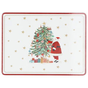Nostalgia Santa/Tree Cork Base Place Mat Set of 4