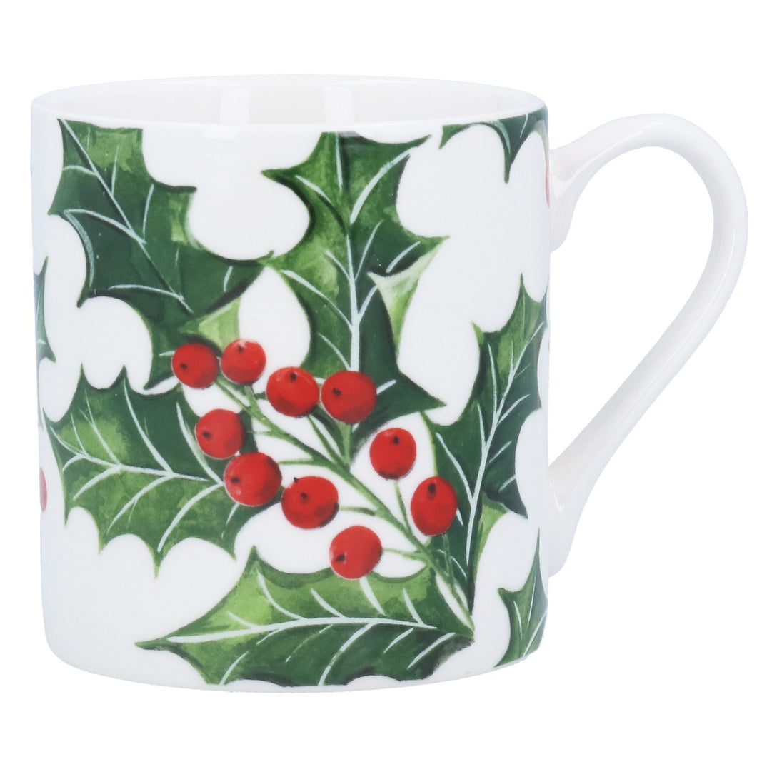 Holly Bone China Mug